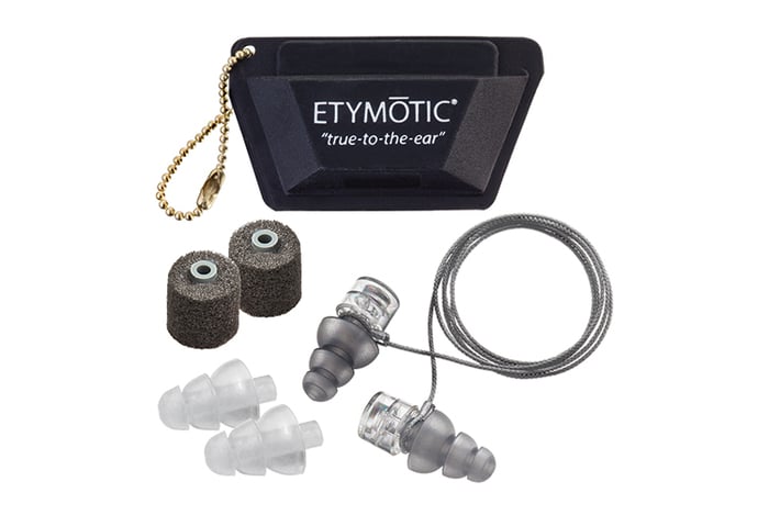 Etymotic Research ER20XS-UF-C ER•20®XS Universal Fit Clear Stem Earplugs With 3 Eartip Sets In Clamshell Pack