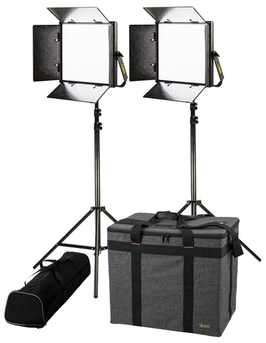 ikan LB10-2PT-KIT Lyra 1 X 1 Bi-Color 2-Point Soft Panel LED Light Kit