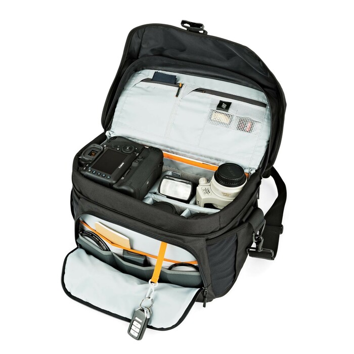 LowePro LP37142 Nova 200 AW II Shoulder Bag For 2 DSLR Cameras And Accessories In Black