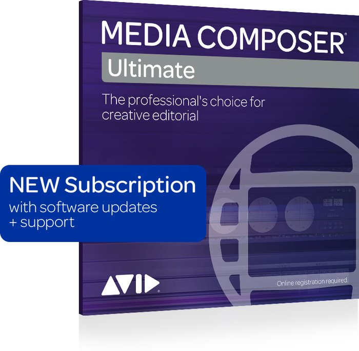 Avid Media Composer Ultimate 1-Year Subscription 12-Month Annual Subscription License, New
