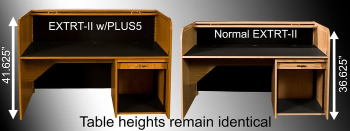 HSA PLUS5 5" Extra Height Option For Low-Profile Desks