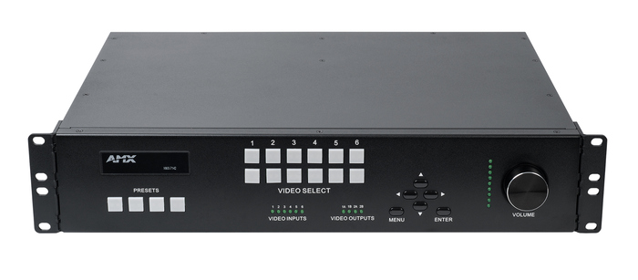 AMX NMX-PRS-N7142 6x2 Presentation Switcher With Card Ready Networked AV Slots