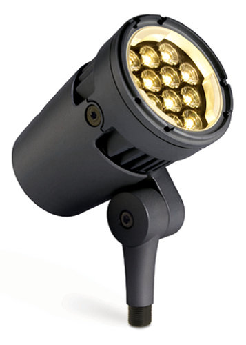 Philips Color Kinetics 523-000059-08 EW Burst Compact Powercore 2700K LED Spotlight With 8° Beam Angle, Landscape Version, Black Housing