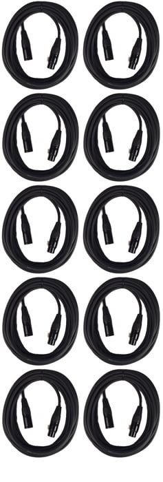 Cable Up MIC-30-TEN-K XLR Microphone Cable Bundle With (10) 30 Ft Heavy Duty XLR To XLR Microphone Cables