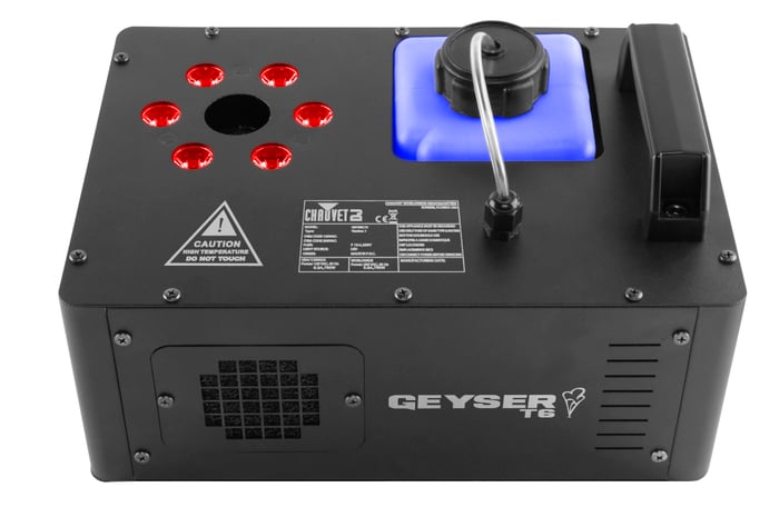 Chauvet DJ Geyser T6 Vertical Jet Fog Machine With 6x3W RGB LEDs, 8,000 Cfm Output