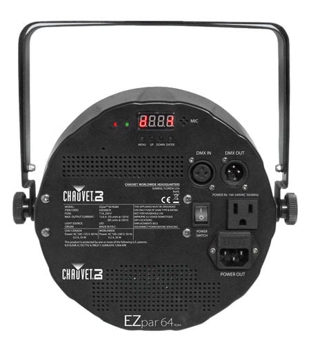 Chauvet DJ EZpar 64 RGBA 180x0.25W RGBA LED Battery Powered PAR Can In Black