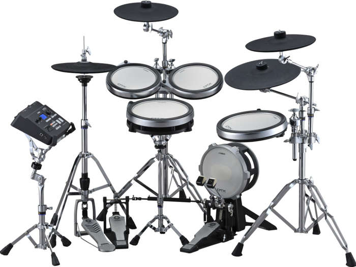 Yamaha DTX760HWK Electronic Drum Set 5-Piece Kit With TCS Snare And Tom Pads, 3 Cymbals, Stands And DTX700 Module