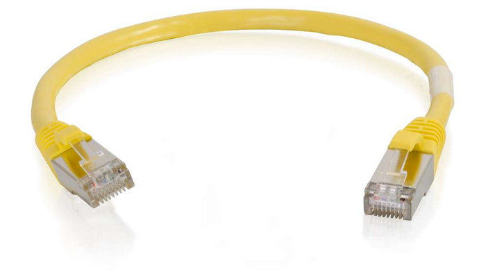 Cables To Go 00862 Cat6 Snagless Shielded (STP) 4 Ft Ethernet Network Patch Cable, Yellow