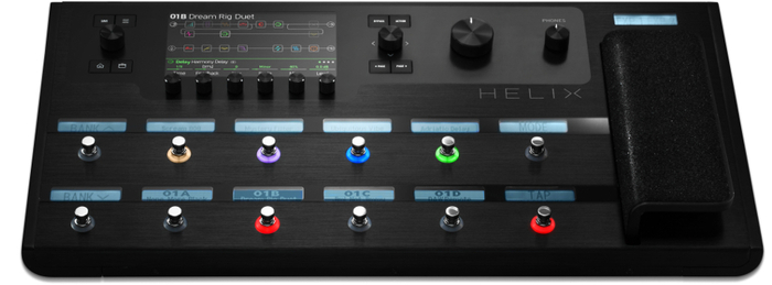 Line 6 Helix Footswitch and Backpack Guitar Multi-FX Floor Processor, Aluminum Housing With Backpack