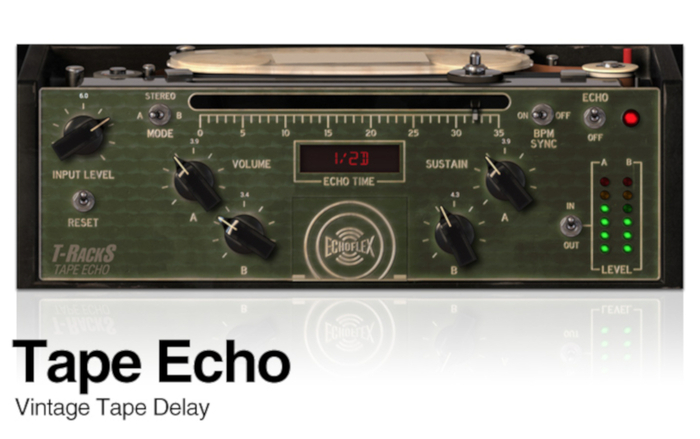 IK Multimedia T-RACKS-TAPE-ECHO Vintage Tape Delay [DOWNLOAD]