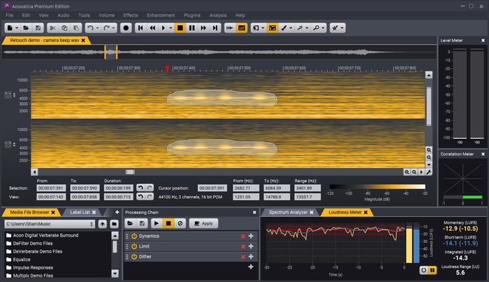 Acon Digital Acon Acoustica Premium 7 Comprehensive Spectral Audio Editor [download]