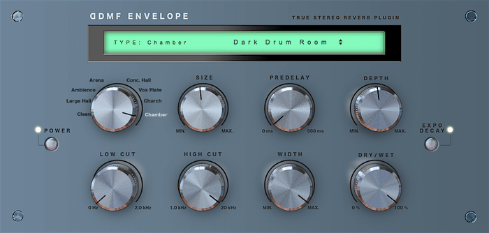 DDMF ENVELOPE Stereo Reverb Plug In [download]