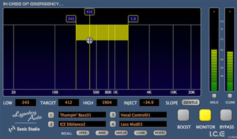 Sonic Studio LEGENDARY-AUDIO-ICE Band Specific Dynamic EQ, Compressor W De-dist  [download]