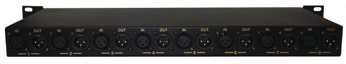 Ebtech HE8XLR-BLACK Hum Eliminator, 8 Channel, Rackmount, XLR Connectors