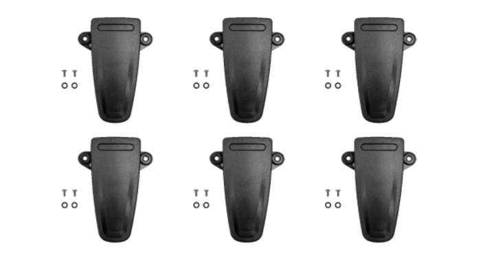 Pliant Technologies CRP-CLIP-6PK CrewCom Radio Pack Belt Clips, 6 Pack