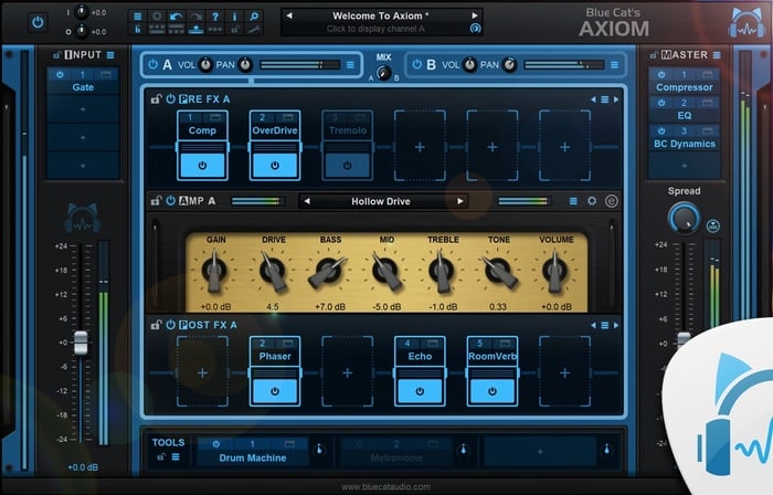 Blue Cat Audio Blue Cat Axiom Guitar/Bass Multi FX & Amp Simulation [download]
