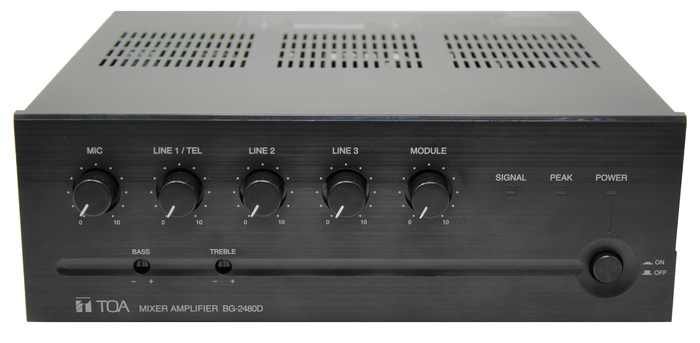 TOA BG-2480D-AM 480W 5-Input High Power Mixer-Amp
