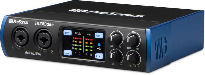 PreSonus Studio 26c 2 X 4 USB-C Audio Interface With Studio One Artist DAW Software