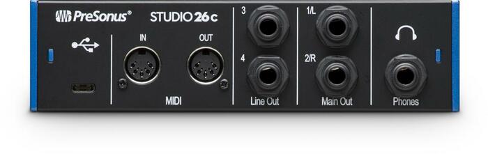 PreSonus Studio 26c 2 X 4 USB-C Audio Interface With Studio One Artist DAW Software