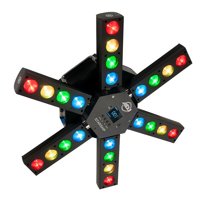 ADJ STARSHIP Center Piece Effect With 24x 15W RGBA LEDs On 6 Tilting Arms