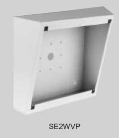 Quam SE2WVP Square Slanted Vandal-Resistant Surface Mount Enclosure, 4" Depth, White Powder Finish
