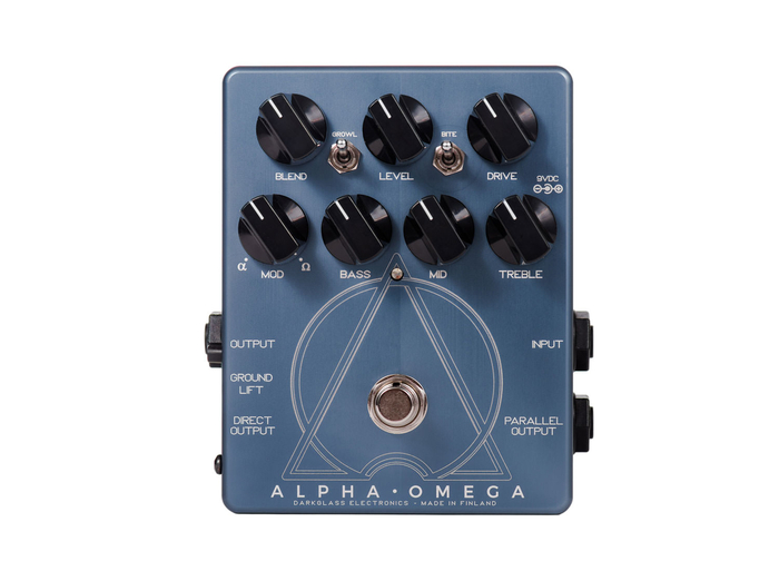 Darkglass Electronics Alpha-Omega Bass Preamp Pedal With Dual Distortion Engines, 3-Band EQ, Blend And Mod Controls