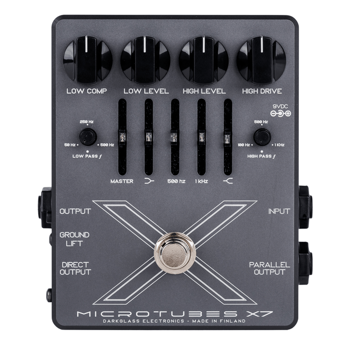 Darkglass Electronics Microtubes X Bass Distortion Pedal With Selectable High And Low Pass Filters, Mix And Mid Control