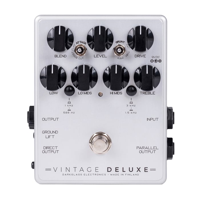 Darkglass Electronics Vintage Deluxe V3 VIntage Bass Preamp Pedal With Overdrive, 4-Band EQ, DI And Selectable Mid Controls