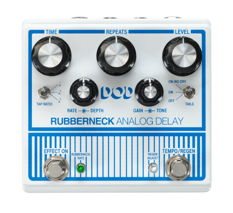 DOD Rubberneck Analog Delay Effects Pedal With Tap Tempo And Built-in Effects Loop