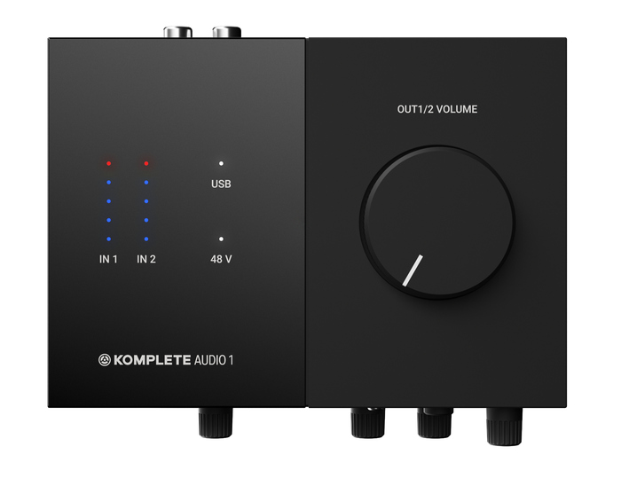 Native Instruments Komplete Audio 1 192 KHz 24 Bit USB Recording Interface With 1 XLR Input 1 Line Input And 2 RCA Outputs