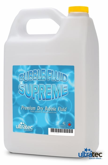 Ultratec Bubble Fluid Supreme	 Case Of 4- 4L Container Of Low Residue Bubble Fluid