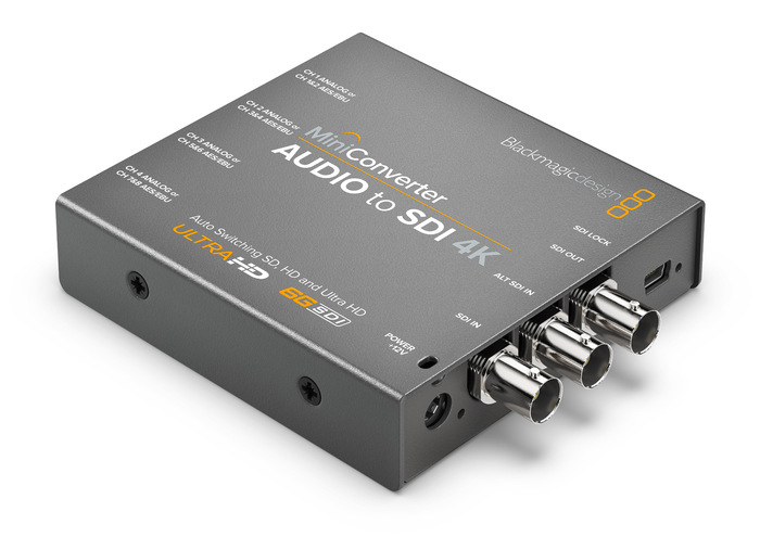 Blackmagic Design Mini Converter Audio to SDI 4K SD/HD/UHD/4K And DCI 4K Signals Audio Embedder And Converter