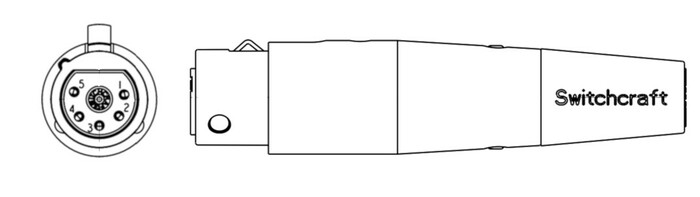 Switchcraft A5FBX 5-pin XLRF A Series Cable Mount Connector