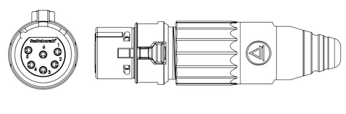 Switchcraft AAA6FZ 6-pin XLRF AAA Series Cable Mount Connector