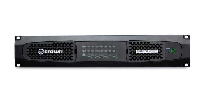 Crown DCi 8|300DA 8-Channel Power Amplifier, 300 W At 4 Ohm, With Dante