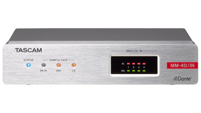 Tascam MM-4D 4-Channel Mic/Line Input Dante Converter