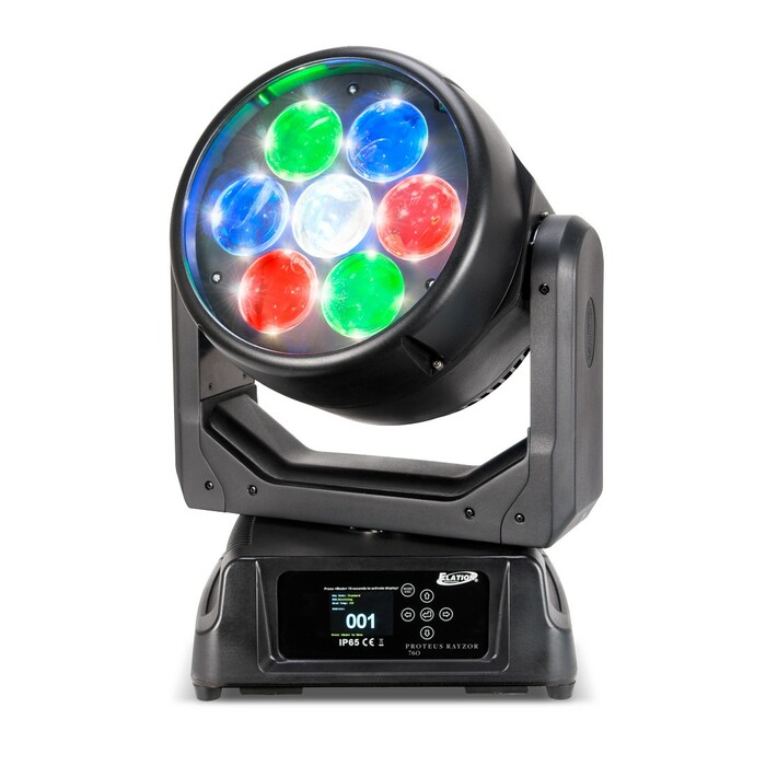 Elation Proteus Rayzor 760 7x 60W RGBW LED IP Rated Moving Head Wash Effect Light With SparkLED