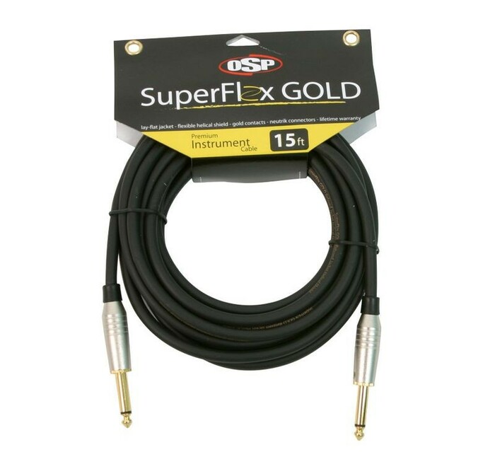 Elite Core SFI-15SS SuperFlex GOLD SFI-15SS Premium Instrument Cable 15 Feet