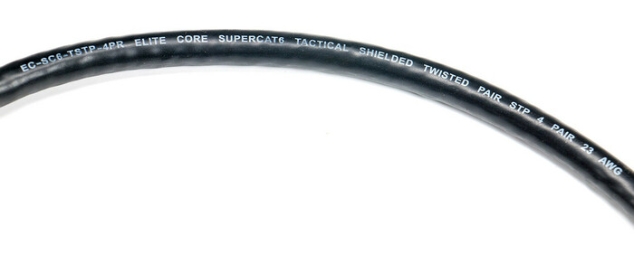 Elite Core SUPERCAT6-S-CS-15 Shielded Tactical CAT6 Terminated Both Ends With CS45 Converta-Shell Connectors 15'
