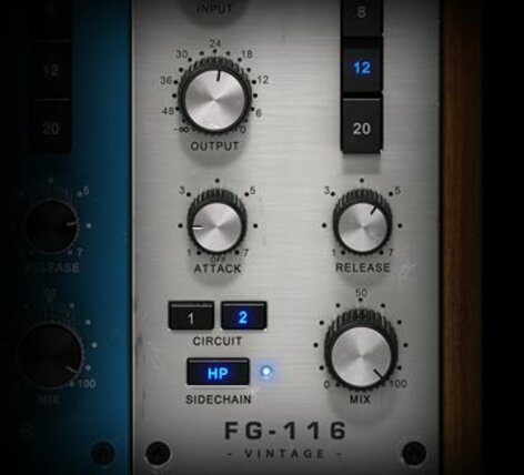 Slate Digital FG-116 Blue Series FET Compressors (download) FET Compressor Software Plug-In