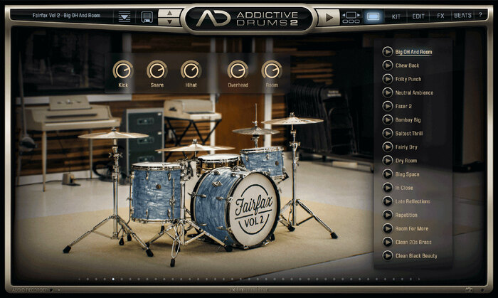 XLN Audio AD2: Fairfax Vol. 2 Warm, Punchy, Old-School American Drums [download]