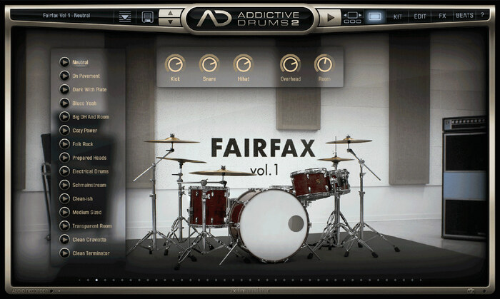 XLN Audio AD2: Fairfax Vol. 1	 Beefy American Rock Drums [download]