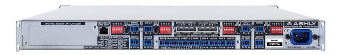 Ashly nXp754D 4-Channel Network Power Amplifier, 75W At 2 Ohms With Protea DSP Plus OPDante Option Card