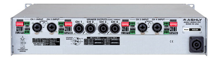 Ashly nXp3.04D 4-Channel Network Power Amplifier Plus OPDante Option Card