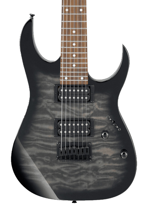 Ibanez GRG7221QA 7-String Solidbody Electric Guitar With Poplar Body, Quilted Maple Top And New Zeland Pine Fingerboard