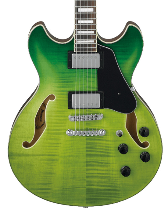 Ibanez AS73FM Hollow Body Electric Guitar With Linden Back And Sides, Flamed Maple Top And Laurel Fingerboard