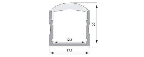 Rosco RoscoLED Tape Rectangular Profile-1720 With 30 Degree Lens, 2m