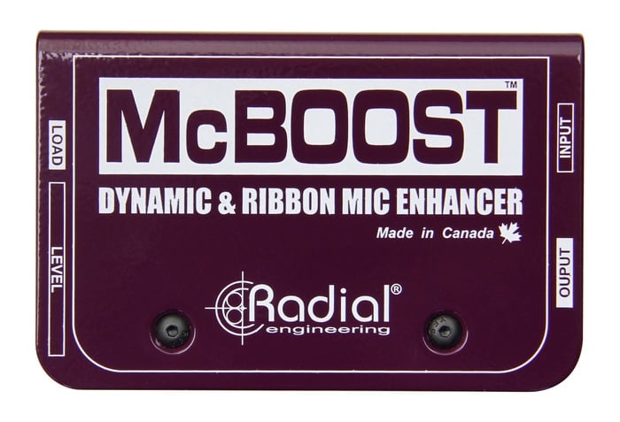 Radial Engineering McBoost Mic Signal Booster, Class-A Fet With 25dB Gain, Load Adjust And Filter
