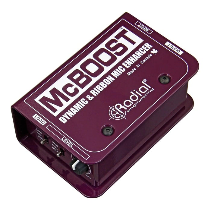 Radial Engineering McBoost Mic Signal Booster, Class-A Fet With 25dB Gain, Load Adjust And Filter