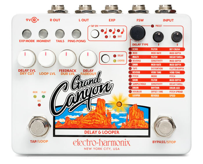 Electro-Harmonix Grand Canyon Delay And Looper Effects Pedal